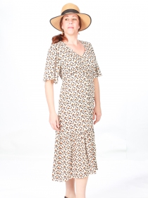 Robe Aurore Hardeol beige robe fluide et intemporelle