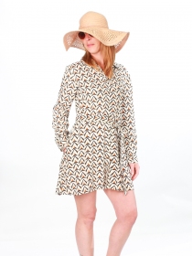 Robe chemise Audrey Hardeol beige