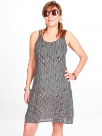 Robe Oshi Damask Grey imprim&eacute; &eacute;l&eacute;gant