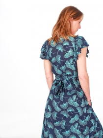 Robe Butterfly Electric Gincko robe fluide &agrave; motif ginkgo &eacute;lectrique