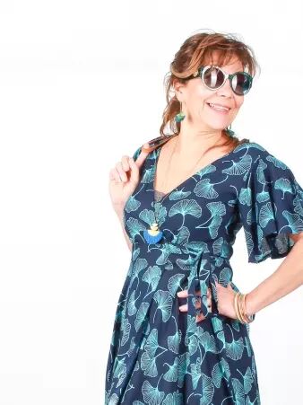 Robe kimono Moshi Electric Gincko robe artistique