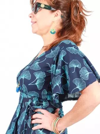 Robe kimono Moshi Electric Gincko robe artistique