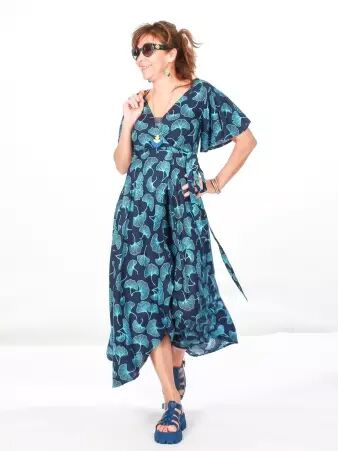 Robe kimono Moshi Electric Gincko robe artistique
