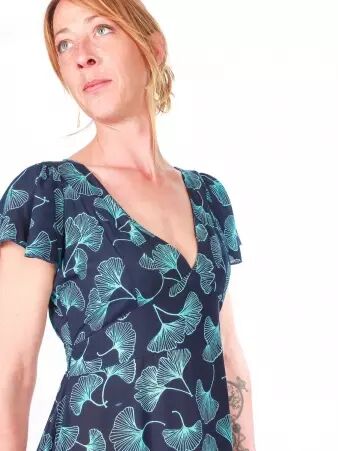 Robe longue Aelle Electric Gincko robe expressive contemporaine