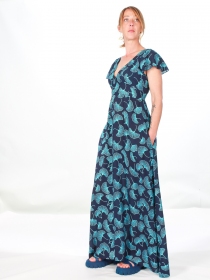 Robe longue Aelle Electric Gincko robe expressive contemporaine