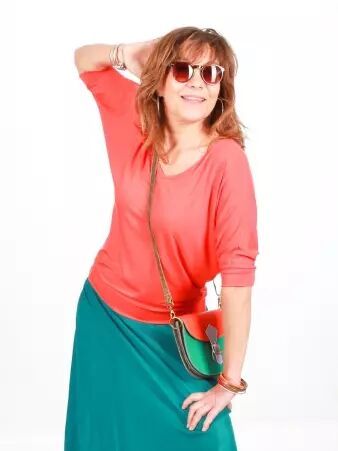 Top Bashung Coquelicot top rouge �clatant esprit floral