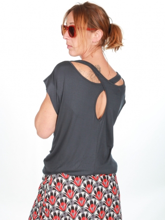 Top Gwen Navy top fluide bleu navy classique