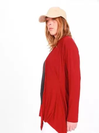 Cardigan Ozora Lie de vin accessoire textile au look moderne