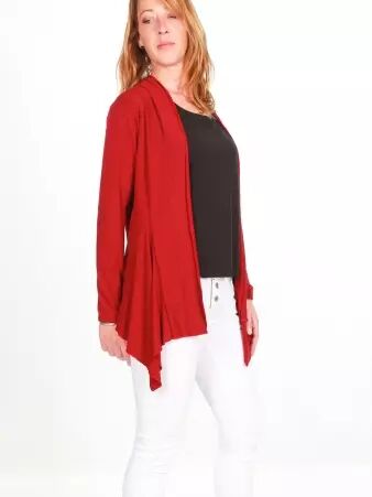 Cardigan Ozora Lie de vin accessoire textile au look moderne