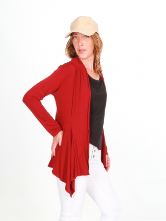 Cardigan Ozora Lie de vin accessoire textile au look moderne