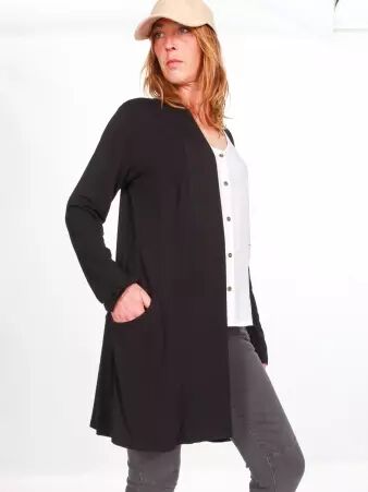Cardigan Nahla Noir accessoire textile au look moderne