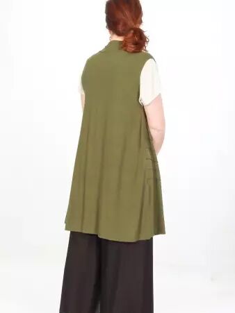 Cardigan Gaya Kaki Fonce accessoire mode au style contemporain
