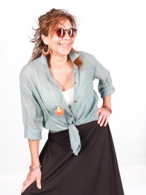 Chemise voile de coton Gris clair accessoire textile au look moderne