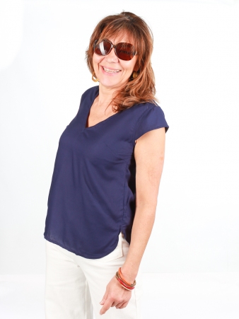 Top Ava Navy top navy coupe fluide f�minine