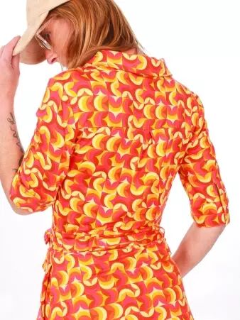Robe Anna manches courtes Paradise robe f�minine � l'allure voyage