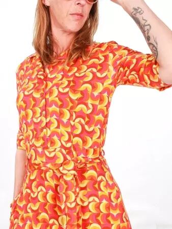 Robe Anna manches courtes Paradise robe f�minine � l'allure voyage