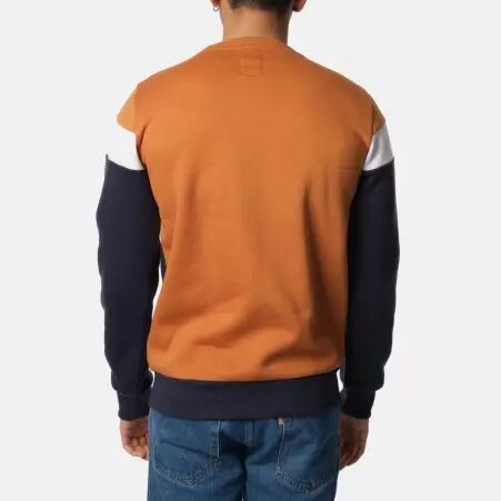 Sweat ELROND Beige/Blanc/Navy sweat tricolore structur� esprit moderne