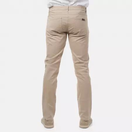Pantalon chino YUTA Taupe pi�ce mode polyvalente et confortable