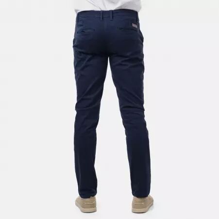 Pantalon chino RIKA Navy pi�ce mode �l�gante � la coupe droite