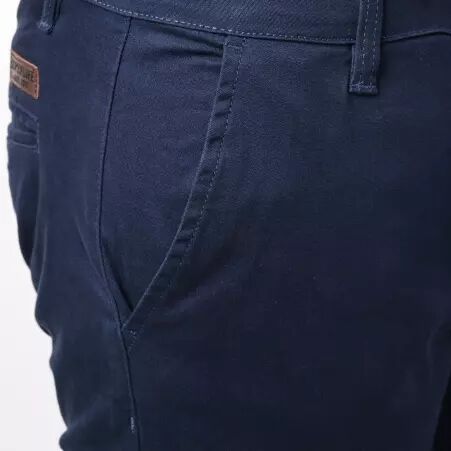 Pantalon chino RIKA Navy pi�ce mode �l�gante � la coupe droite