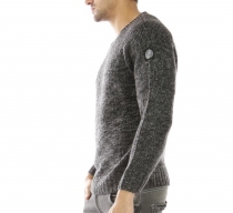 Pull maille ELECTEK noir pull technique noir structur&eacute;