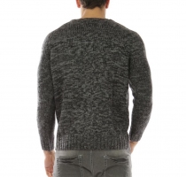 Pull maille ELECTEK noir v&ecirc;tement maille sobre