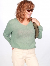 Pull Myrrha baby alpaga avocat maille luxueuse