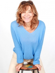 Pull Myrrha baby alpaga Bleu Electrique clair