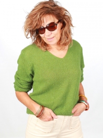 Pull Myrrha baby alpaga Olive