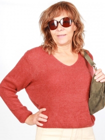 Pull Myrrha baby alpaga Terracotta