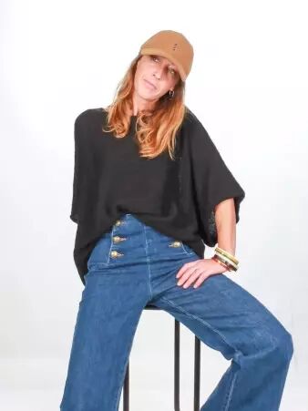 Pull Adonis noir pi�ce maille intemporelle