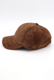 Casquette suédine Chocolat
