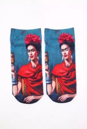 Socquette Frida bleu chaussettes bleues confortables au style d�contract�