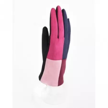 Gant arlequin su�dine rose fonc� article mode au style affirm� et aux finitions soign�es