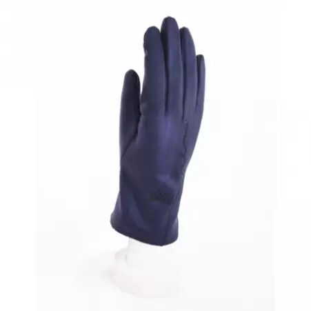 Gant su�dine bleu fonc� accessoire hiver en su�dine � la finition douce et �l�gante