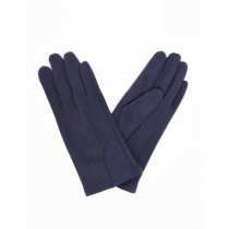 Gant su&eacute;dine bleu fonc&eacute; gants femme au style contemporain et &agrave; l'allure raffin&eacute;e