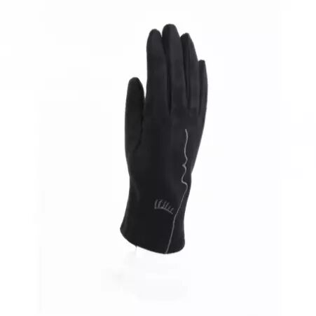Gant su�dine noir gants �l�gants pens�s pour un usage quotidien chic