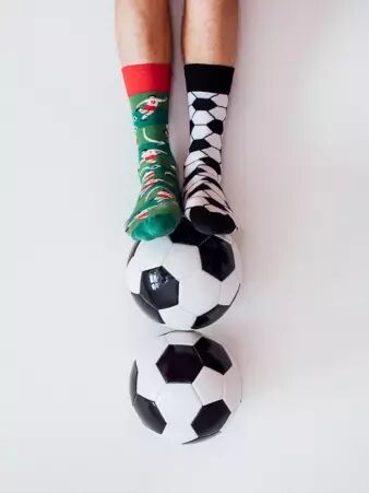 Chaussettes deparaill�es Football Fan accessoire mode au style contemporain