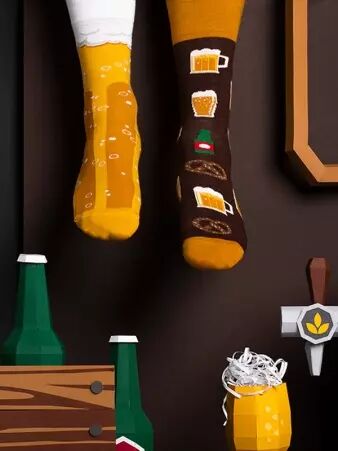 Chaussettes deparaill�es Craft Beer accessoire mode au style contemporain