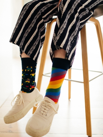 Chaussettes deparaill�es Over The Rainbow pi�ce vestimentaire � l'allure tendance