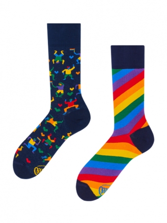 Chaussettes deparaill�es Over The Rainbow pi�ce vestimentaire � l'allure tendance