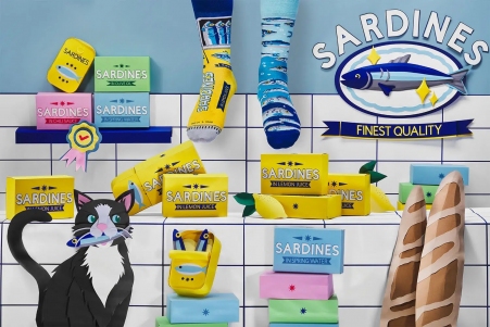 Chaussettes deparaill�es The Sardines �l�ment mode � l'esth�tique actuelle