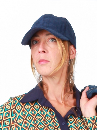 Casquette velours c�tel� Bleu marine accessoire mode au style contemporain
