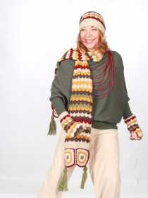 Echarpe crochet marron