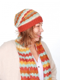 Bonnet crochet écru