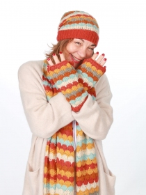 Mitaines crochet ecru