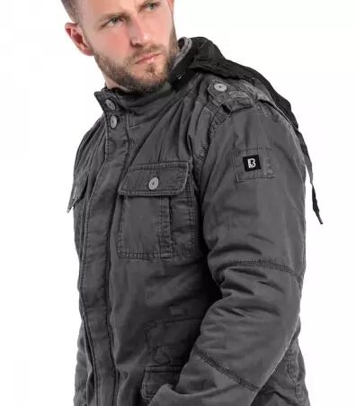 Veste homme Brandit Britannia noire veste noire homme style militaire