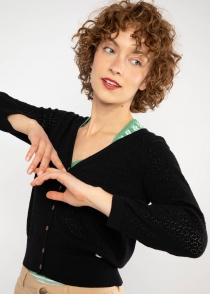 Cardigan Sweet Petite void onyx black article mode au design soign&eacute;