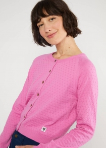 Cardigan Sweet Knit mega magenta &eacute;l&eacute;ment mode &agrave; l'esth&eacute;tique actuelle
