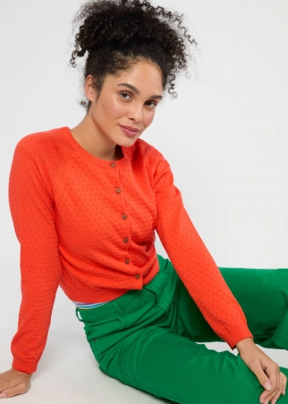 Cardigan Sweet Knit I am worth it red accessoire textile au look moderne